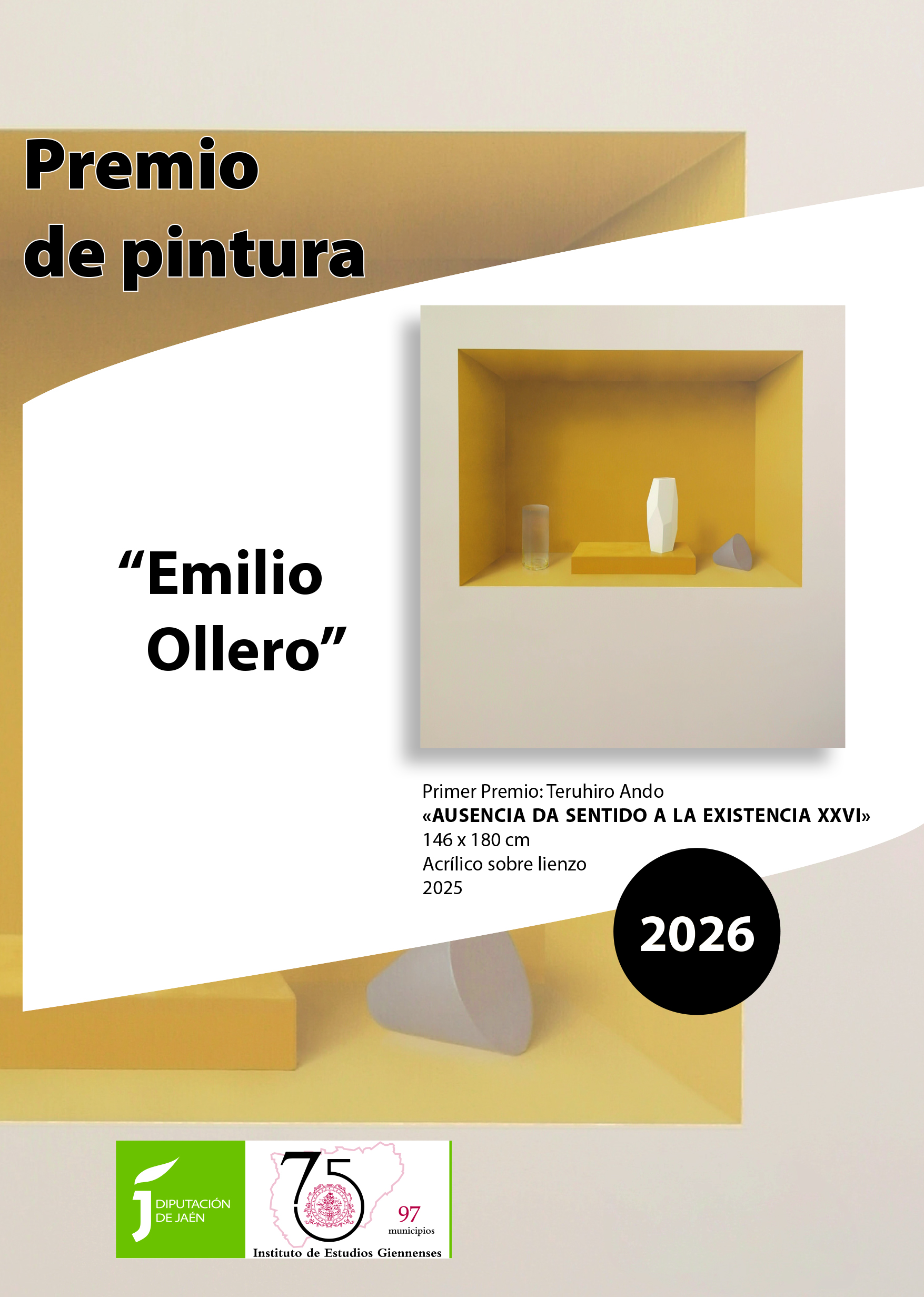 Cartel de la convocatoria del XL Premio de Pintura ‘Emilio Ollero’ | Diputación de Jaén | Ampliar imagen