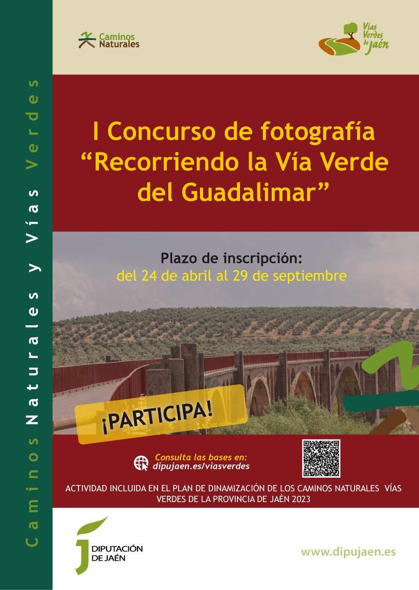 Portada del folleto del concurso de fotografía dedicado a la Vía Verde del Guadalimar.JPG de 374 KB | Ampliar en ventana nueva | Diputación de Jaén