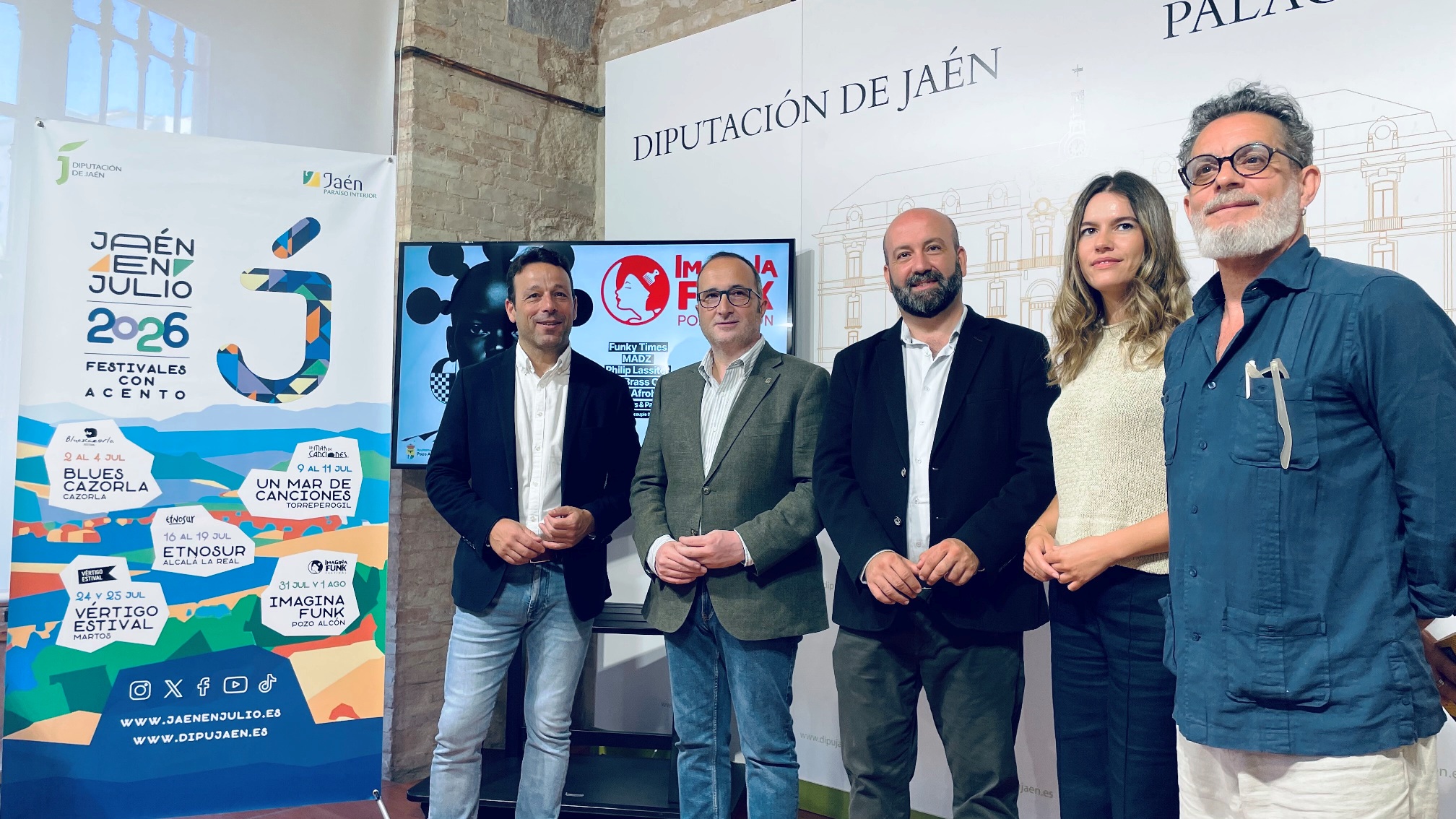Javier Perales, José Ayala, Iván Cruz, María Rivera y Juan Ramón Canovaca