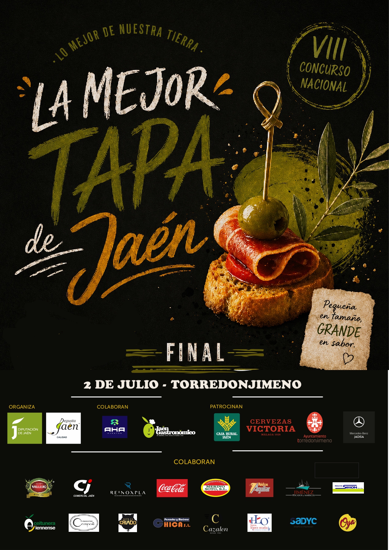 El castillo de Torredonjimeno acogerá la final del 8º Concurso Nacional ‘La mejor tapa de Jaén’ que organiza Diputación | Diputación de Jaén | Ampliar imagen