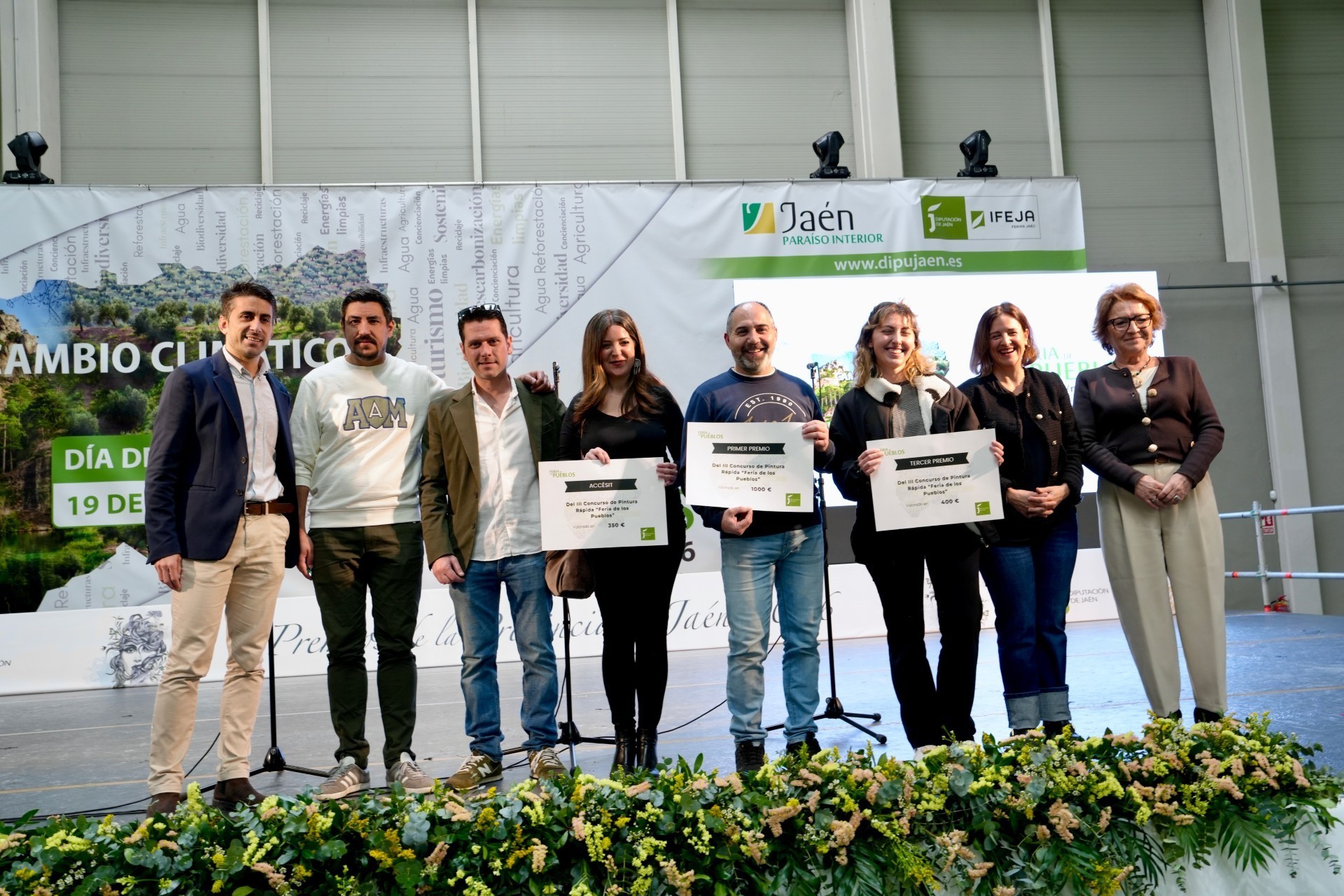 El diputado provincial José Alberto Rodríguez participa en la entrega de premios del Concurso de Pintura Rápida organizado por Diputación en el marco de esta muestra
