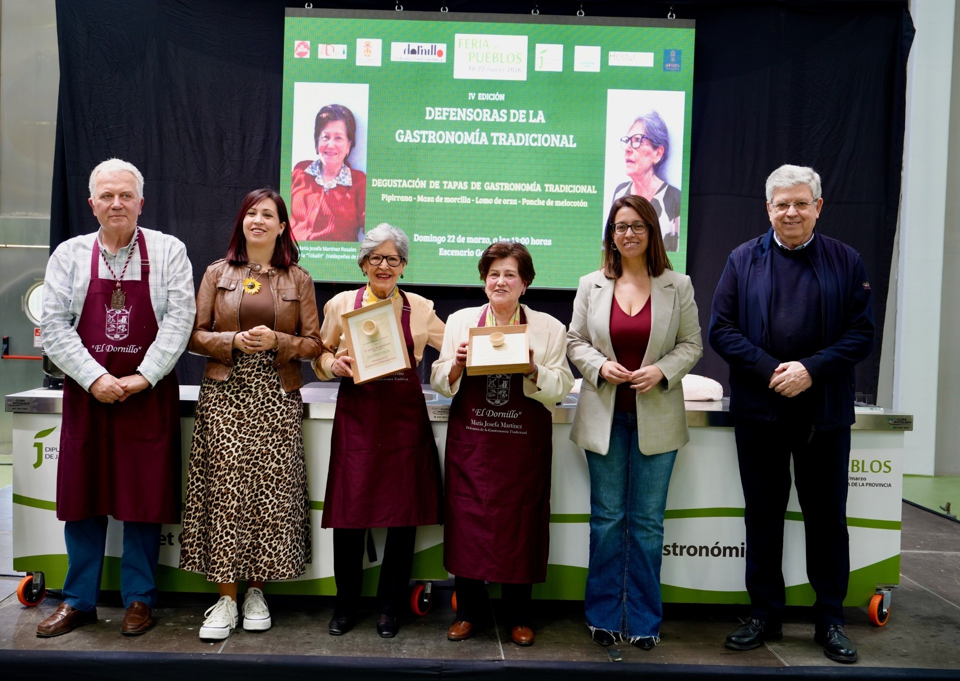 La diputada de Cultura y Deportes participa en la entrega de premios ‘Defensoras de la gastronomía tradicional’ promovidos por la Cofradía Gastronómica de la Sierra Sur de Jaén ‘El Dornillo’