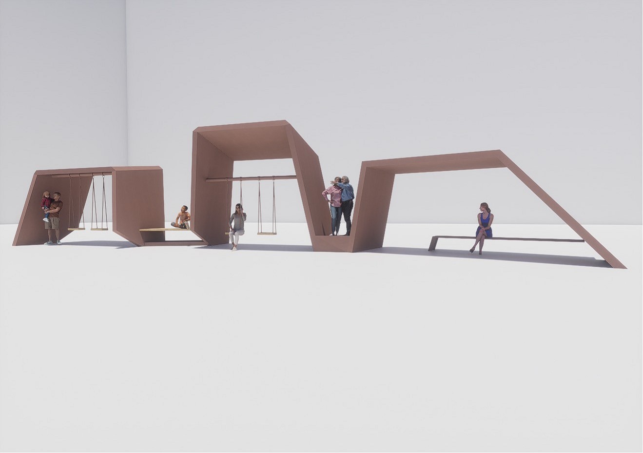 Imagen de la maqueta que se ha diseñado para el mirador del paisaje del olivar que la Diputación habilitará en la Ronda Sur de Jaén capital