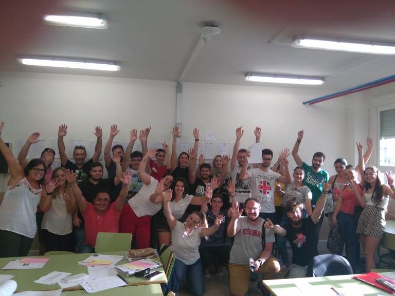 Pulsa para ampliar la imagen: Formación previa primera movilidad, IES Los Cerros - Úbeda