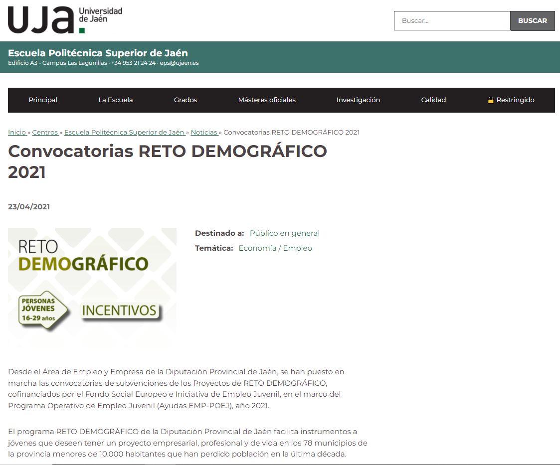 Pulsa para ampliar la imagen: Universidad de Jaén