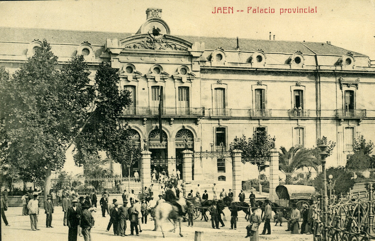 Fachada del Palacio de la Diputación Provincial. Editorial Cañada, Flórez y Cía. Siglo XX.