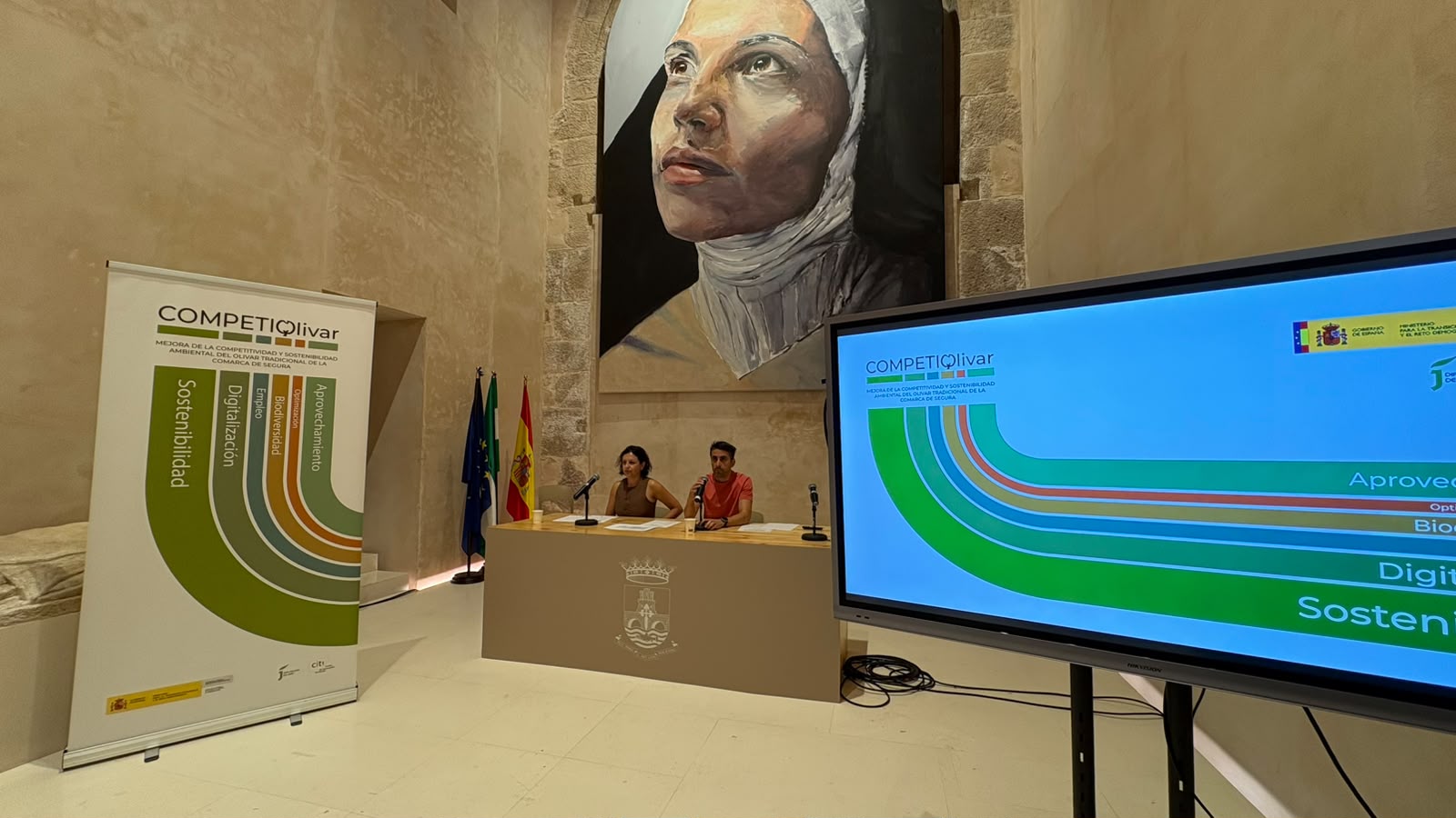 Isabel Uceda y José Alberto Rodríguez, en la inauguración de esta jornada