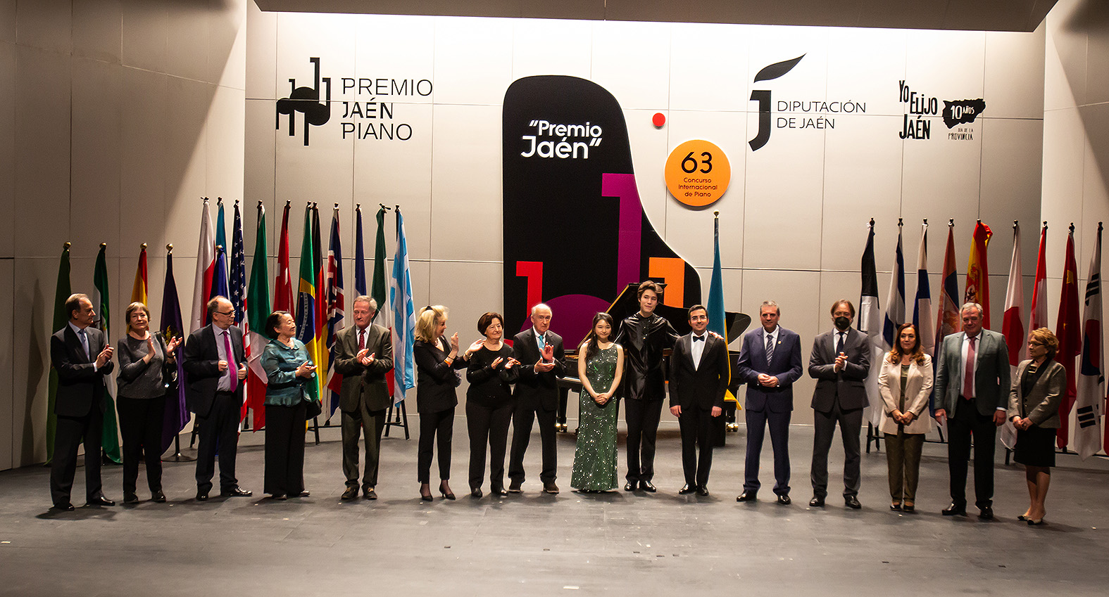 Photo: The American pianist Ángel Wang is announced the final winner of the 63rd edition of the City Council’s “Jaén” Piano Prize.