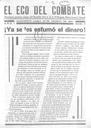 Abrir El eco del combate : peri&oacute;dico semanal gratuito, &oacute;rgano del Batall&oacute;n Juan Arcas. 24/8/1937. [Ejemplar]
