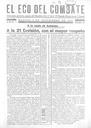 Abrir El eco del combate : peri&oacute;dico semanal gratuito, &oacute;rgano del Batall&oacute;n Juan Arcas. 9/11/1937. [Ejemplar]