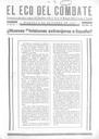 Abrir El eco del combate : peri&oacute;dico semanal gratuito, &oacute;rgano del Batall&oacute;n Juan Arcas. 5/10/1937. [Ejemplar]