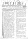 Abrir El eco del combate : peri&oacute;dico semanal gratuito, &oacute;rgano del Batall&oacute;n Juan Arcas. 26/10/1937. [Ejemplar]
