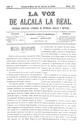 Abrir La voz de Alcal&aacute; la Real : peri&oacute;dico cient&iacute;fico, literario, de intereses locales y noticias. 15/6/1987. P&aacute;gina&nbsp;1. [P&aacute;gina]