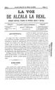 Abrir La voz de Alcal&aacute; la Real : peri&oacute;dico cient&iacute;fico, literario, de intereses locales y noticias. 11/5/1879. [Ejemplar]